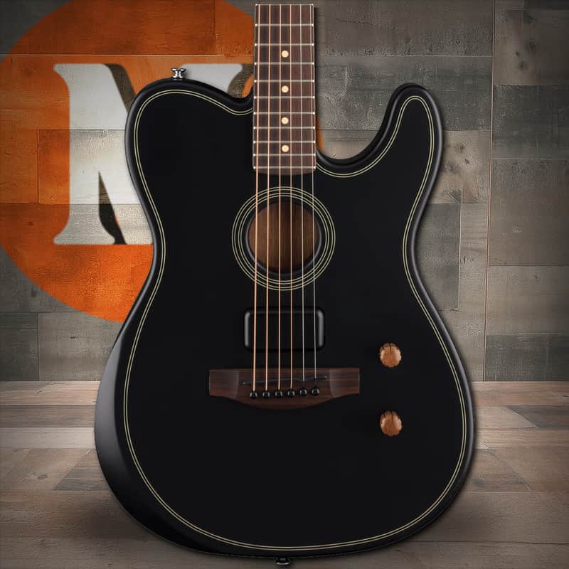 Fender Acoustasonic Standard Telecaster - Black image 1