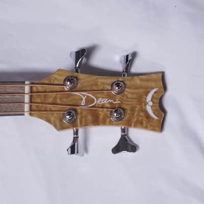 DEAN Exotica Quilt Ash acoustic electric 4-string BASS guitar w/ Case NEW EQABA - B-stock image 7