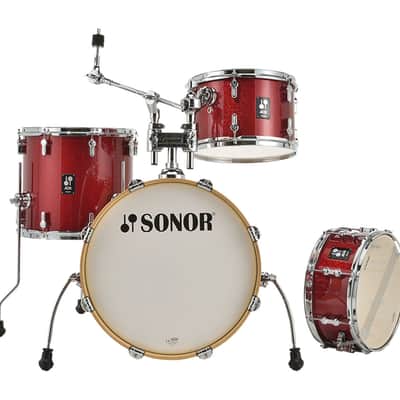 Sonor AQX Jazz 4-pc Shell Pack w/ 18" Kick - Red Moon Sparkle image 4