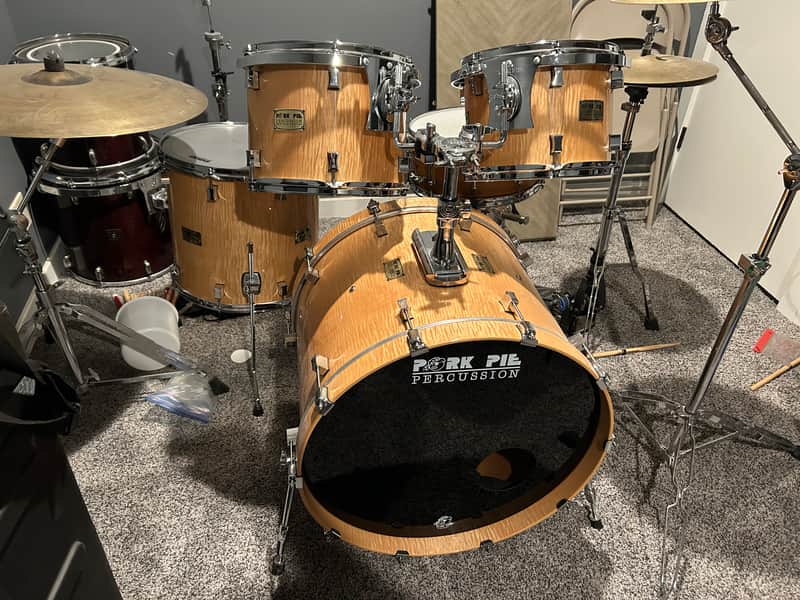 Pork Pie USA Custom Curly Maple Exotic 2020 - Curly Maple over Walnut Shells image 1