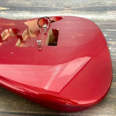 80s FERNANDES FST-80 Stratocaster Type Alder Body Candy Apple Red Made in Japan image 5
