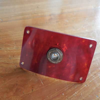Kay Harmony Silvertone Tortoise Plastic Jack Plate with Switchcraft Jack. image 1