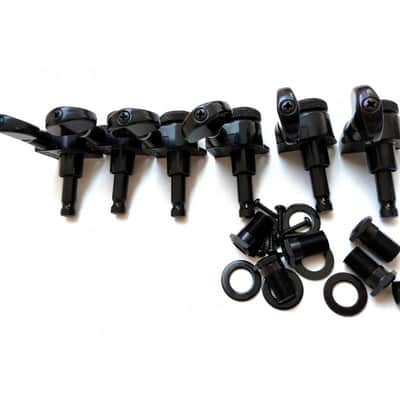 6 in line Black JinHo LEFTY locking Machine head, kidney bean buttons Bild 9