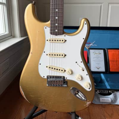 2026 Fender Custom Shop Stratocaster Pro W25 Relic - HLE Gold image 3