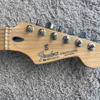 Fender Standard Stratocaster 2007 MIM HSS Black Maple Fretboard Strat Guitar image 5
