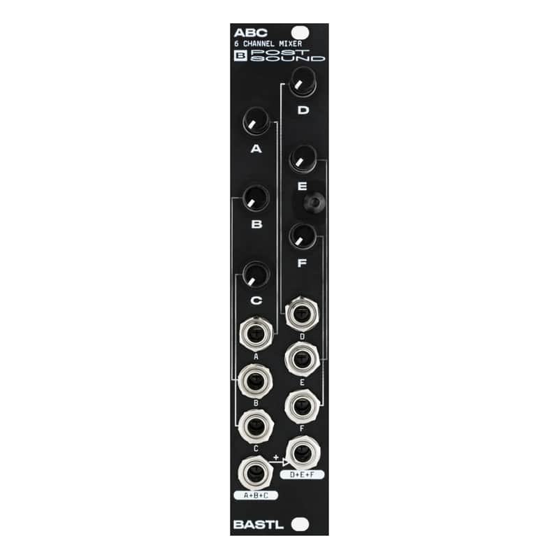 Bastl Instruments ABC Eurorack 6 Channel Mixer Module (Black) image 1