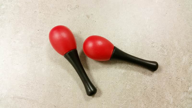 ETHNO MAR01 - Mini Egg Maracas in Red - Pair image 1