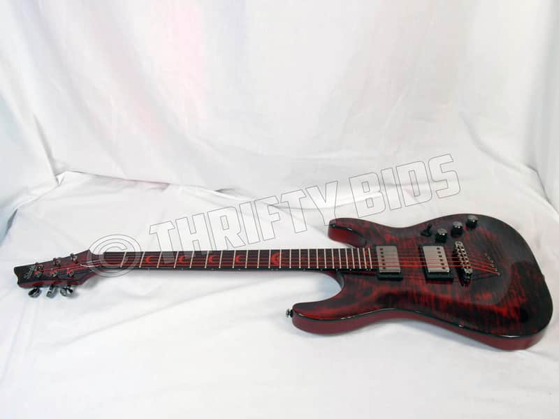 Schecter Diamond Series C-1 Blood Moon BloodMoon 2006-2007 Red Quilted Maple Top Duncan Designed PU image 1
