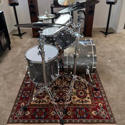 DWe Acoustic/Electronic Convertible 5pc Drum Kit with Electronic Cymbals - Black Galaxy image 12
