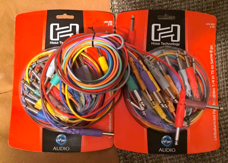 Hosa CPP890 CPP890 8 Pack Color Coded 1/4" Patch Cables - 3'