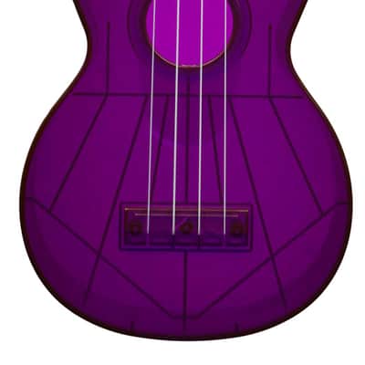 Kala KA-SWF-PL Waterman Soprano Ukulele - Fluorescent Purple Gloss w/ Hard Case image 2