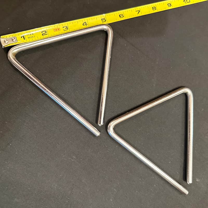 VINTAGE Unbranded 5" Triangles (Pair), Japan Stamp, 1/4" Rod-MINT image 1