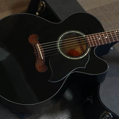 2004 Gibson EC Special Acoustic Guitar Black Ebony + OHSC image 3