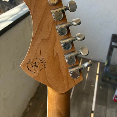 YouTube vid in Description Novo Serus J HH stainless steel frets ebony Sunburst mastery electric guitar image 14
