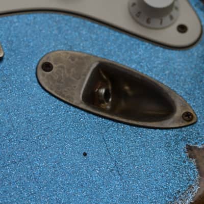 American Fender Stratocaster Relic Nitro Lil Bad Azz Blue Sparkle SSS-CS 69's image 5