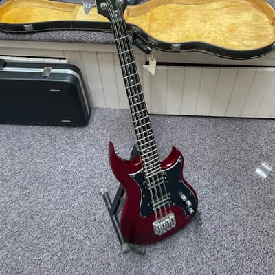 Hagstrom HB-8-WCT 8-String Bass 2010s - Wild Cherry Transparent image 1
