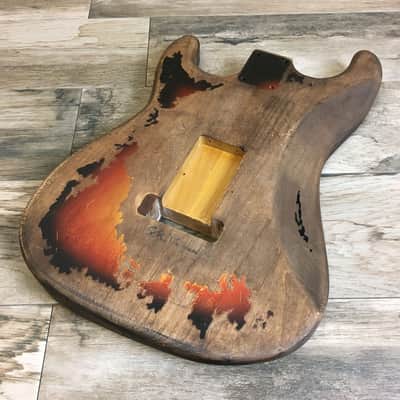 Made to Order - FRANCHIN Mercury guitar body SRV #1 REPLICA Relic Aged Sunburst 100% Nitro Lacquer Alder Stratocaster-Strat-S-Style Made in Italy image 5