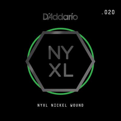 D'Addario NW020 Nickel Wound Electric Guitar Single String .020