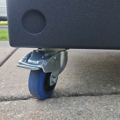 RCF SUB-8006-AS Dual 18" Active Subwoofer with protective case and 4 caster locking wheels image 11