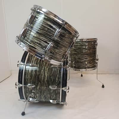 Ludwig Pre-Serial 22,13,16"Black Oyster Pearl Feb1961 Drum Set Ringo Beatles COB image 3