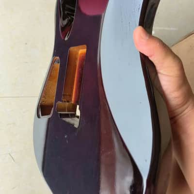 Grey Mahogany Telecaster Tele Style Guitar Body with Flame Maple Veneer image 2