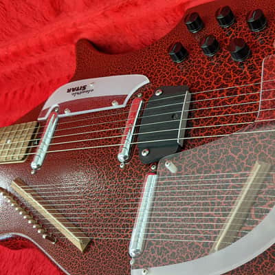 Jerry Jones  Master Electric Sitar Red Crackle w/OHSC / Super Clean / Free Shipping image 11