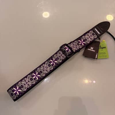 AMUMU Vegan Guitar Strap - Star Bloom Purple image 2
