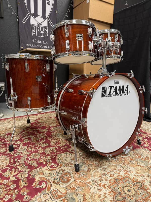 Tama 50th Limited Superstar Reissue 4pc Shell Pack Super Mahogany image 1