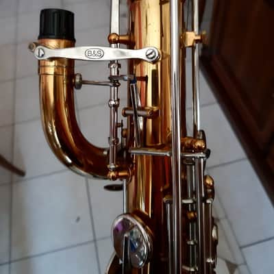 Super rare vintage baritone saxophone B&S Blue Label low a from 1980's , moster sound sax !!!!!! image 8