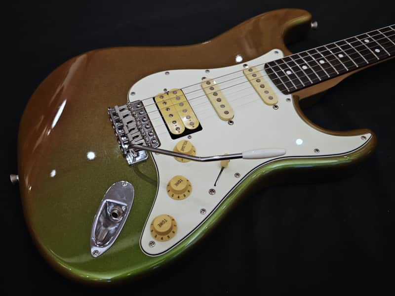 Fender Japan STR-VC Stratocaster 2011 - Burgundy to Green image 1