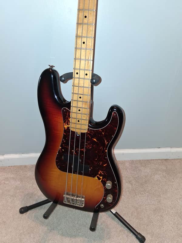 Vintage Japan MIJ Yamaha Pulser PB450 Precision Bass 3 Tone Burst 9.8 lbs image 1