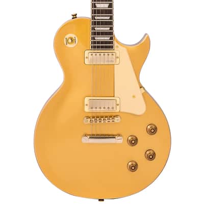 Vintage V100M Mini Double Coil ReIssued Electric Guitar ~ Gold Top (V100MGT) image 3