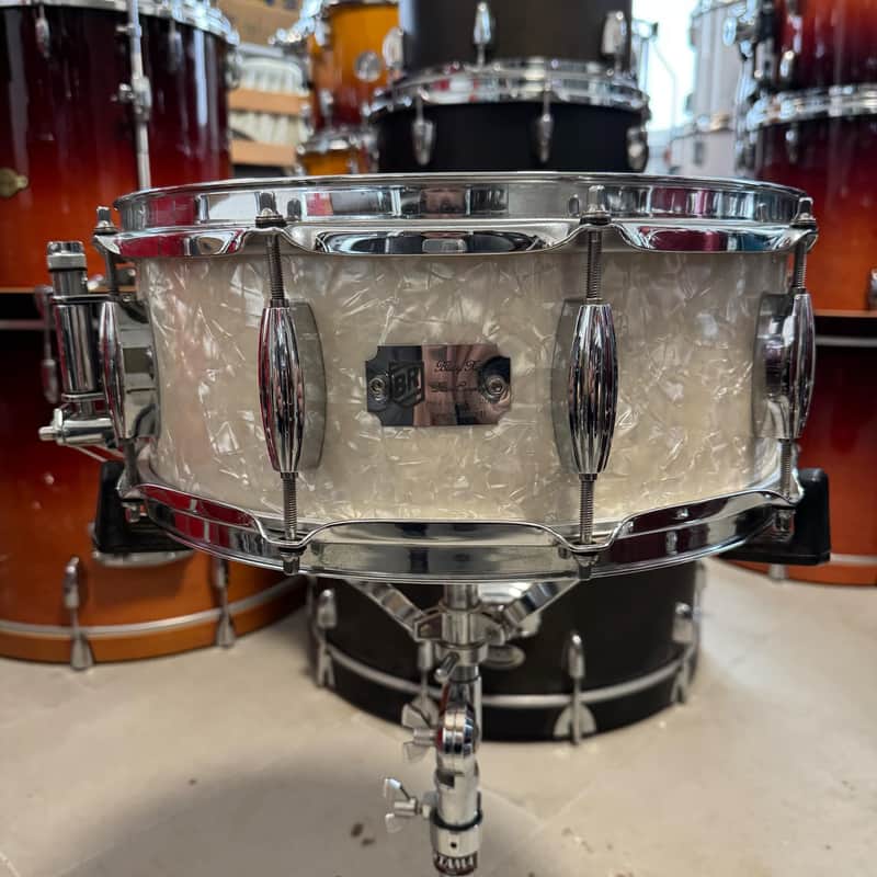 Buddy Rich Drum Company Rare , Collectable Maple snare drum- 2008 - White Pearl 14x5,5 image 1