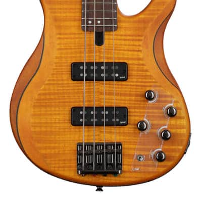 Yamaha TRBX604FM 4-string Bass Guitar - Matte Amber image 2
