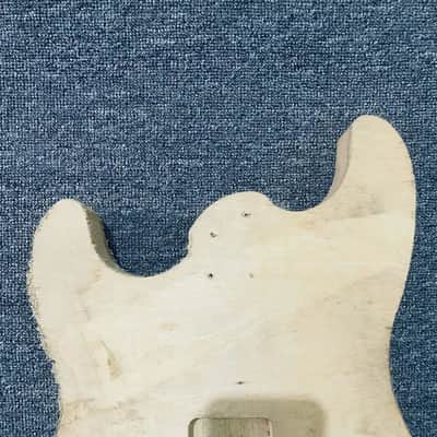 Unfinished Stratocaster Strat Style Basswood Guitar Body with 2 Point Bridge Mount image 4