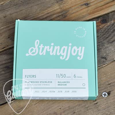 Stringjoy Flyers 11-50 Balanced Medium Gauge - Flatwound Stainless Electric Guitar Strings image 3