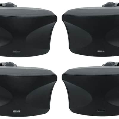 (8) Rockville WET-44 PRO Dual 4" 4-Way Swivel 70V Commercial Speakers in Black image 1