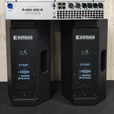 Outline DVS 8P Point-Source System (Pair) + Outline DPA 1002 DSP Amplifier - Mint Condition image 2