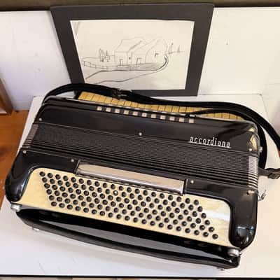 Excelsior Model 245 Accordion Piano Black Gloss Finish With Original Case image 24