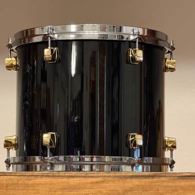 1990's Yamaha Maple Custom 10/12/13/16/22 Black Lacquer Drum Kit image 17