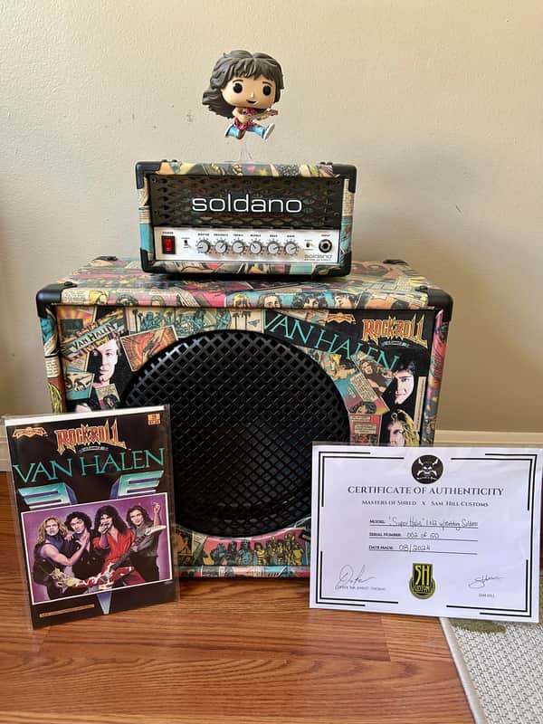 Custom Van Halen Soldano mini 30 watt stack made in Nashville. COA and original Van Halen 90’s comic included ! image 1