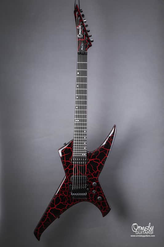 Ormsby GTR Series Metal X 7 string 2021 Red / Black Crackle Serial