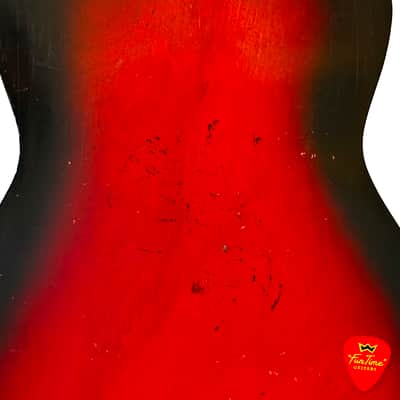 1960s Truetone “Fun Time” 5DC9510 Harmony-Built Redburst Parlor Guitar – “Baby Mama” image 11