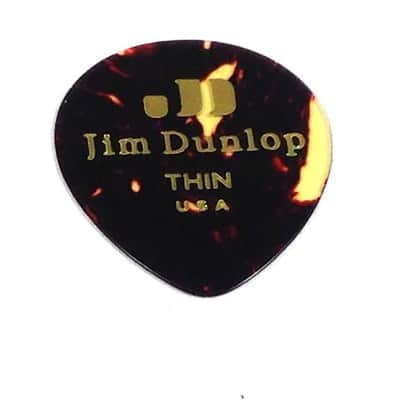 Dunlop Guitar Picks Teardrop Classic Celluloid Thin Shell 12 Pack image 2