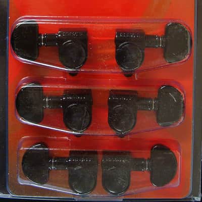 Grover 102BC  Original Rotomatic Tuners 3 +3 Black Chrome Finish image 1