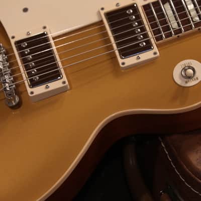 2012 Gibson Les Paul Custom Shop Standard 1957 Reissue Lefty Electric Guitar Gold + COA OHSC image 6