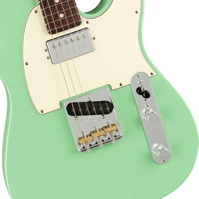 Fender American Performer Telecaster Hum with Rosewood Fretboard 2018 - Present - Satin Surf Green image 3