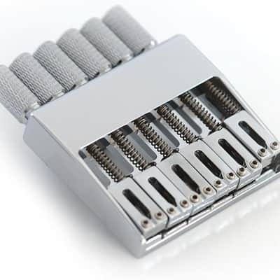 Headless Bridge Tailpiece and Bridge String Lock for 6 String Headless Guitar Accessories (WT001, Chrome) image 2