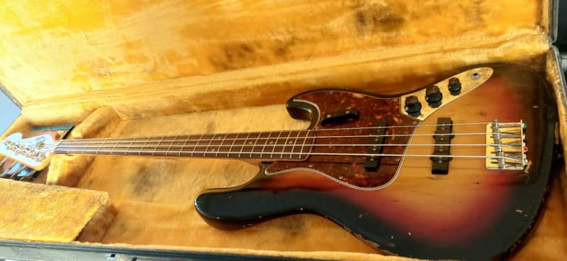 Fender Jazz Bass – 1964 – All Original (Except Nut) – Excellent Condition – Pre-CBS Vintage – With Case image 1