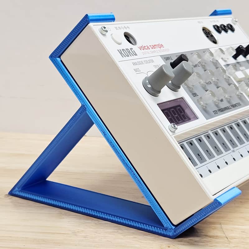 Electric Blue Color 45 Degree Angled Stands For Korg Volca Kick Generator - Made in USA image 1